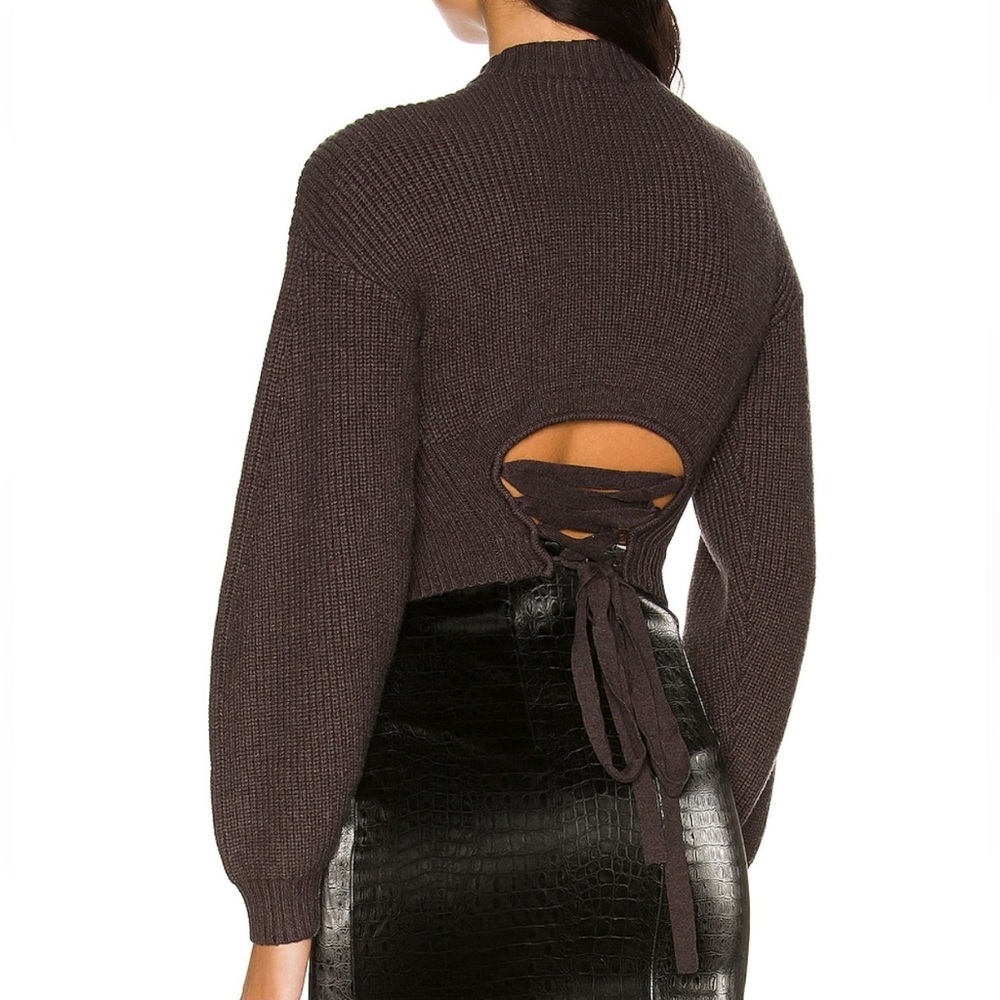 REVOLVE NBD | Reversible Lace Up Sweater - Picture 1 of 5